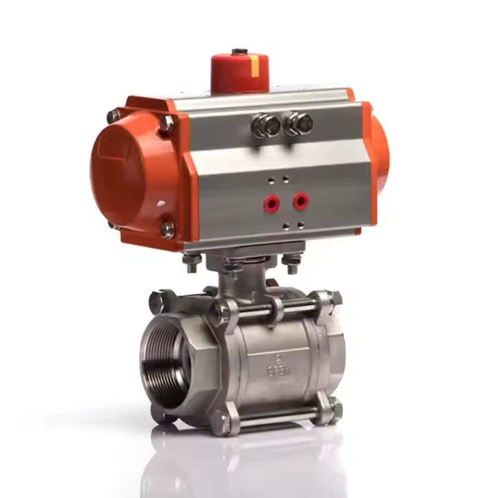 info-1-1 High Quality Pneumatic Thread Ball Valve With Quarter-Turn Actuation For Automated Flow Control