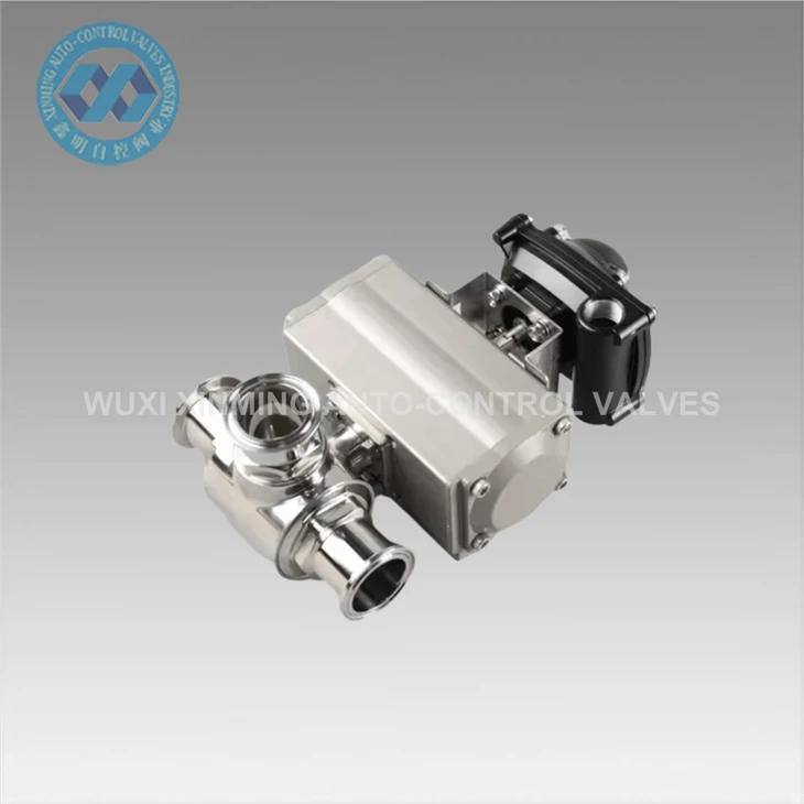 L-t Stainless Steel Pneumatic Three-way Ball Valve