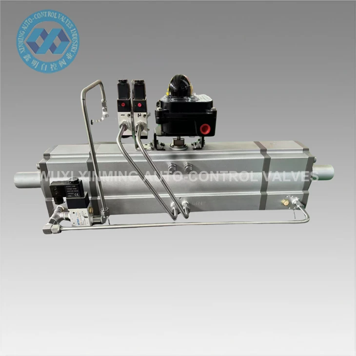 Aloi aluminium tiga kedudukan 0 darjah 45 darjah 90 darjah pada penggerak pneumatik laras