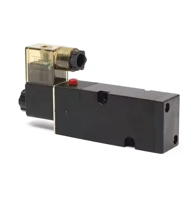 Injap solenoid penggerak pneumatik tunggal dan berganda