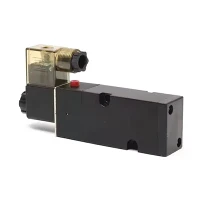 Injap solenoid penggerak pneumatik tunggal dan berganda