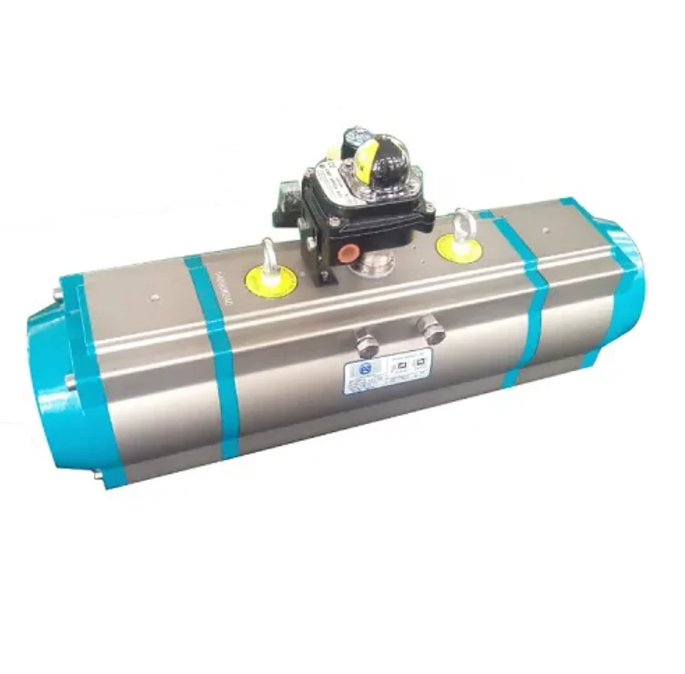 Tri Clamp Three Way Ball Valve Tiga Peringkat Pneumatik Penggerak