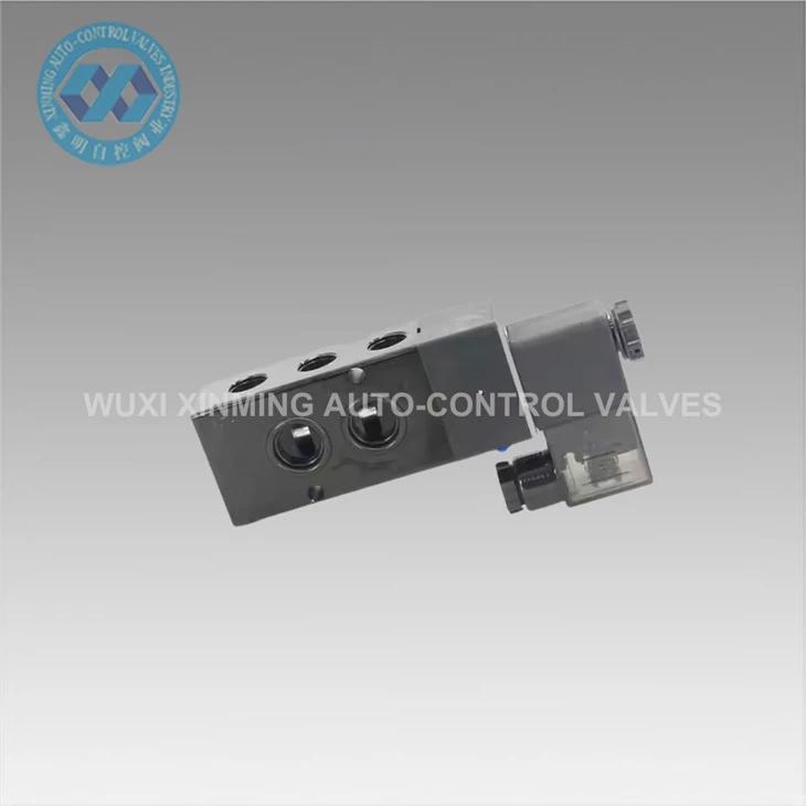 Injap solenoid penggerak pneumatik aliran dua hala